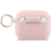 GUESS Glitterringetui i silikon for AirPods Pro 3 - Rosa