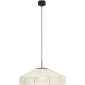 Markslöjd Hengelampe Alia, beige/svart, Ø 57 cm, stoff/metall