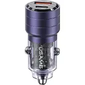 Usams -lader C36 billader USB-A+USB-C 95W Fast Charge lilla/lilla (US-CC176)