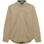 Superdry Garment Dyed Skjorte Med Lange Ermer