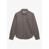 Superdry Twill Tweed Jersey Skjorte Med Lange Ermer