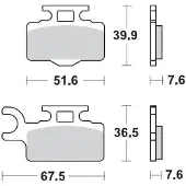 Moto-Master Kawasaki/suzuki 094111 Sintrede Bremseklosser