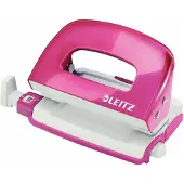 Leitz WOW NeXXt Mini - Hullstanser - 10 ark / 1 mm - metall - metallisk rosa