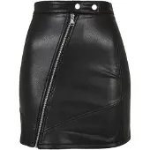 Urban Classics Synthetic Leather Biker Kort Skjørt