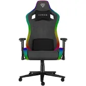 Genesis Trit 660 RGB - Spillestol - ergonomisk - liggestol - armlener - T-formet - tipping - roterende - stoff - svart, grå