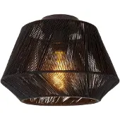 Lucide Jessica taklampe, svart, Ø 30 cm, bomull