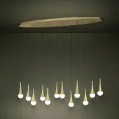 Stars of Light LED-hengelampe TARANCON messing 148 cm 12 lyskilder