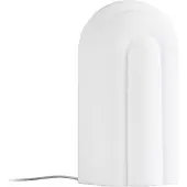 LUCANDE LED-bordlampe Lunja, hvit, glass, 30 cm, CCT