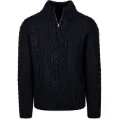Superdry Jacob Cable Half Zip Genser Navy Blå Mørkeblå Størrelse