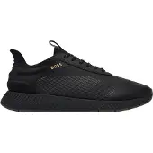BOSS for man. 50573556 Titanium Run black sneakers (40), Laces, Casual