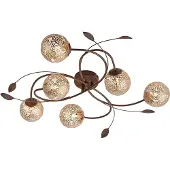 Paul Neuhaus Greta taklampe, 65 cm, 6 lyskilder, metall, G9