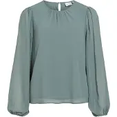 Vila Viura Round Neck Langermet Topp