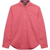 Superdry Garment Dyed Skjorte Med Lange Ermer
