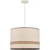 Market Set hengelampe Jimmy, Ø 48 cm, beige, mønsterkant