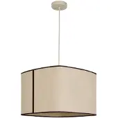 Market Set hengelampe Dolce, kalksteinbeige, lin, E27