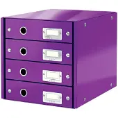 Leitz Click & Store - Skuffskap - 4 skuffer - for A4 (210 x 297 mm) - purpur