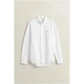 Gant for man. 3000202 Slim Fit Oxford Shirt white (S), Casual, Cotton, Classic, Long sleeve