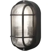 Konstsmide Elmas utendørs vegglampe oval, svart