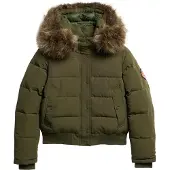 Superdry for woman. W5011785A Bomber jacket Everest green (XL), Casual, Recycled Polister, Sustainable