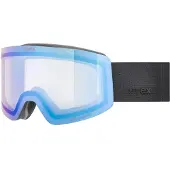 Uvex 5506812330, Dobbeltsidig linse, Blå, Unisex, Sylindrisk (flat) linse, Svart, Blå