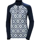 Helly Hansen Lifa Merino Midweight Graphic 1/2 Zip, Dame, Navy