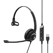 Epos IMPACT SC 230 USB MS II - Hodesett - on-ear - kablet - USB - svart - Certified for Skype for Business, Certified for Microsoft Teams
