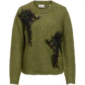 Object Børstet Med Perler Strikket Pullover