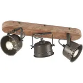LINDBY downlight Rubinjo, 45 cm, 3 lyskilder, tre, GU10