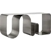 AYTM Benk Curva Solid, sølv, lengde 100 cm, stål