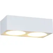 TRIO Vegglampe Mattone, hvit, bredde 23 cm, gips, 4 lyskilder.
