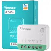 Sonoff MINIR4M Matter-kompatibel smart WiFi-minibryter (HomeKit, SmartThings, Home Assistant).