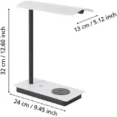 Eglo LED-bordlampe Arenaza, dimbar, QI, hvit