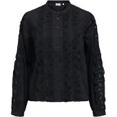 Object Blondekant Mandarinkrage Bluse