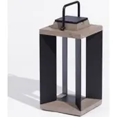 LES JARDINS Solcellelykt Teckalu, aluminium svart, 45,5 cm
