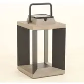 LES JARDINS Teckalu solcellelykt, aluminium svart, 36,5 cm