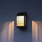 LES JARDINS LED-solcellelampe Corner med sensor, grå