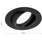 Orion Innfelt spot Choice, aluminium, svingbar, svart