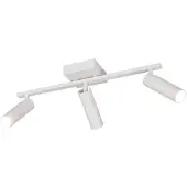TRIO Downlight Dara, lengde 46 cm, grå, metall, 3 lyskilder.