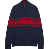 Superdry Cotton Stripe Knit Genser Med Halv Glidelås