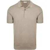 Profuomo Strikket Pooskjorte Beige Størrese