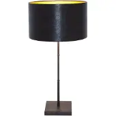 Holländer Bambus bordlampe, brun-svart gull