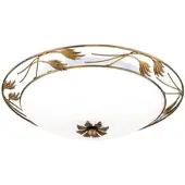 Orion Taklampe Fleur, antikkgull, Ø 50 cm