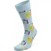 Happy socks Sokker med Sardine Tin Trykk Flerfarget Blå Lyseblå Størrelse