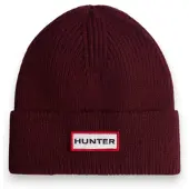 Hunter unisex. XRU0047251 Burgundy hat and scarf set (OSFA), Casual, Wool