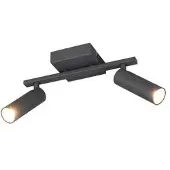 TRIO Downlight Dara, lengde 28 cm, antrasitt, metall, 2 lyskilder.