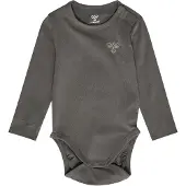 Hummel Body I/e - hmlMini - 2-pack - Dark Måkegrå/Vintage Khaki - - 3 år (98) - Langermet Body