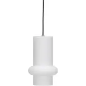 Hubsch Hengelampe Pilule Down, matt hvit, Ø 15 cm, glass