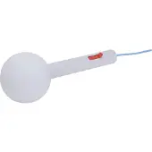 Hubsch LED-vegglampe Talk, lysegrå/blå, lengde 30 cm, jern/glass