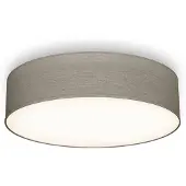 B.K. Licht Taklampe Litora, taupe, Ø 38 cm, tekstil, E27