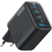 Anker Zolo A121CG11 lader 70W 3x USB-C 1x USB-A GaN, svart